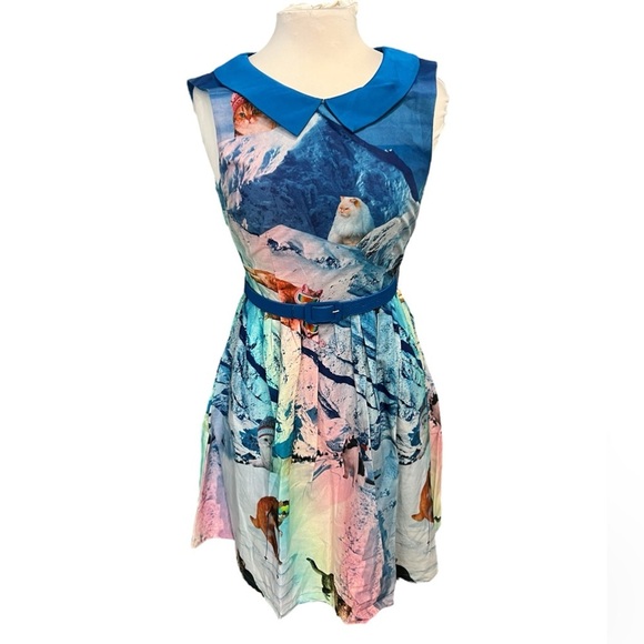 Modcloth Dresses & Skirts - Modcloth Whimsy Without End Snow Cat Dress - Small